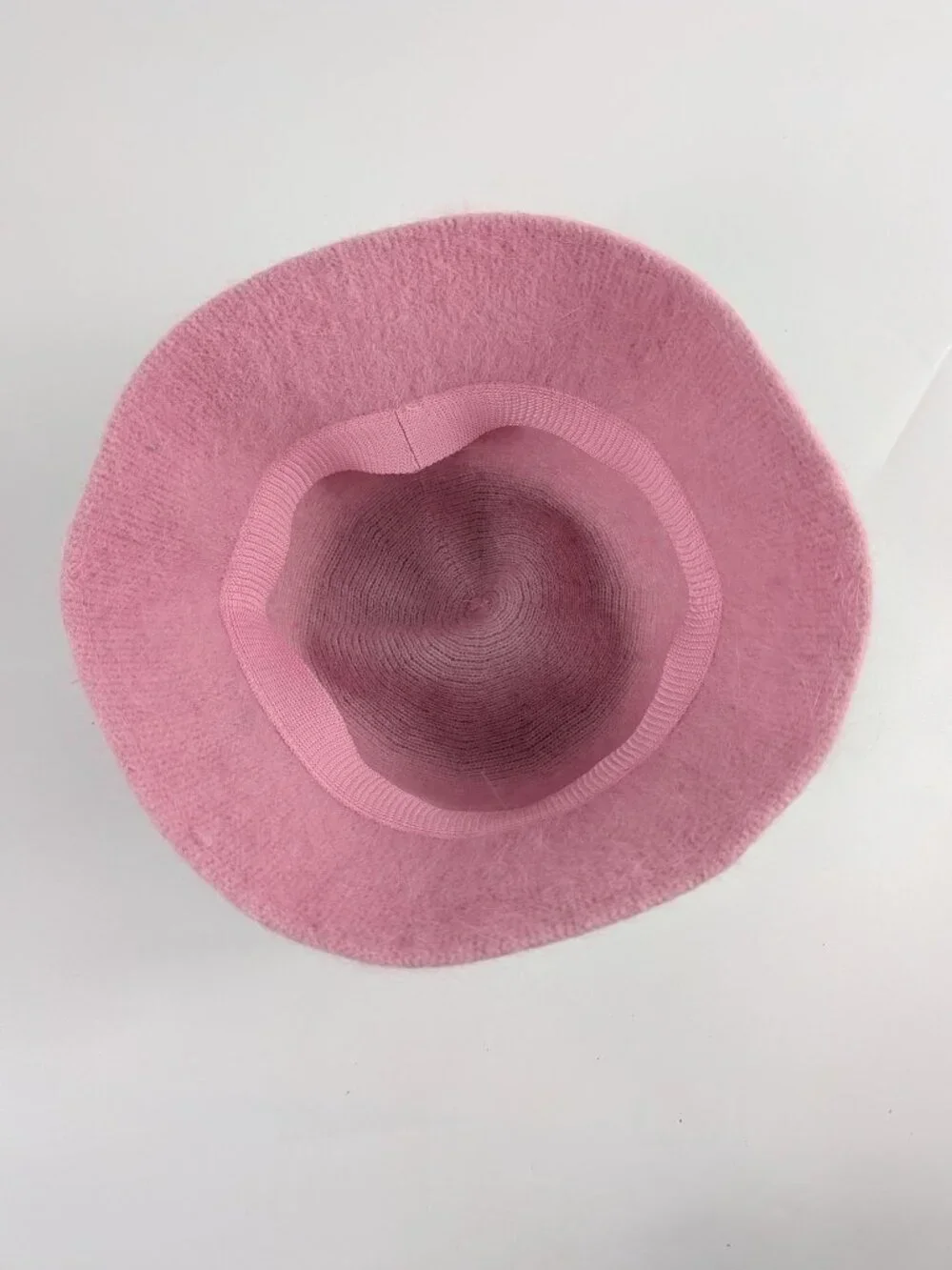 Kangol Y2K  Light Pink Fuzzy Furgora Bucket Hat Black Logo